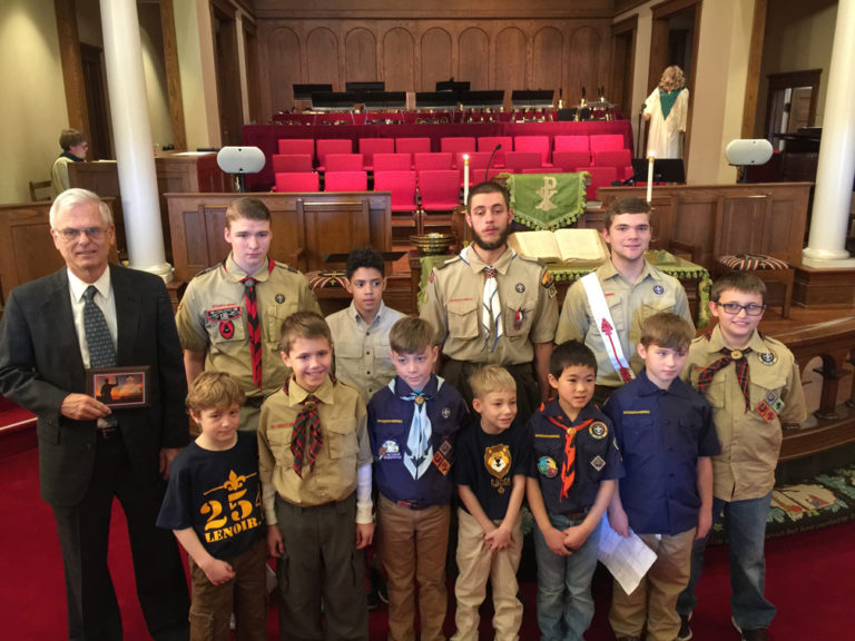 Scout Sunday First United Methodist Church Lenoir